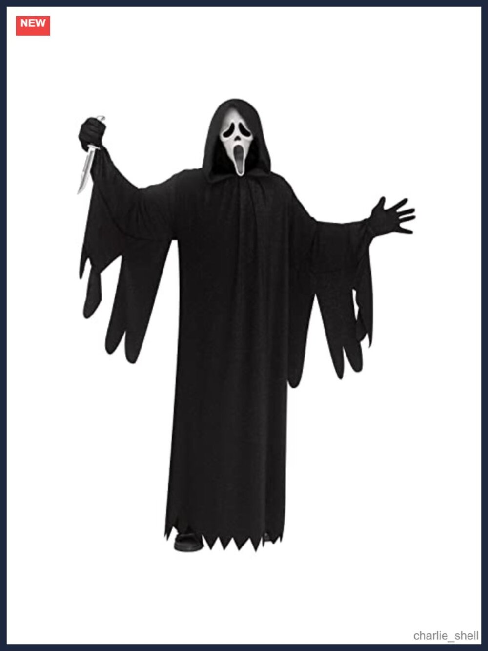 Officially Licensed Ghost Face Adult Costume Halloween Cosplay Fits Most